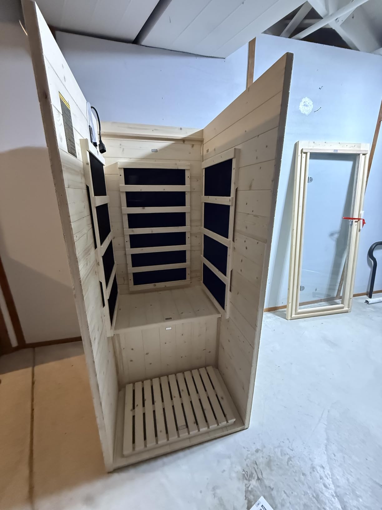 Albott 3 Person Outdoor Sauna, Asphalt Shingle Roof, Low EMF 2645W/240V/15A customer photo 1