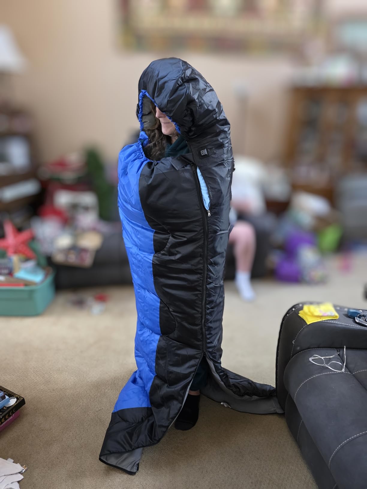 Heated Sleeping Bags for Adults Camping Cold Weather, 95–149°F for 4-Season customer photo 2