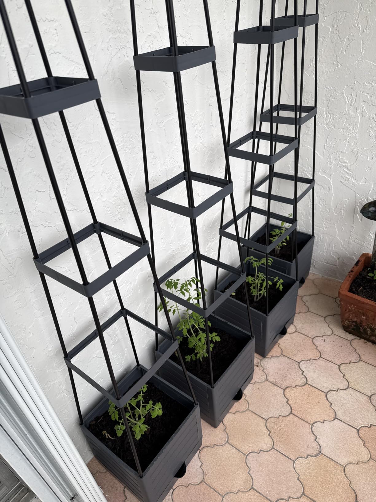 MQFORU Tomato Planter Boxes with Trellis Outdoor, 57