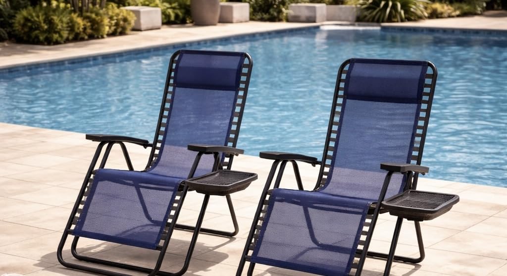 NEWBULIG Zero Gravity Chairs Set of 2, Folding Lounge Recliner Chair customer photo 2