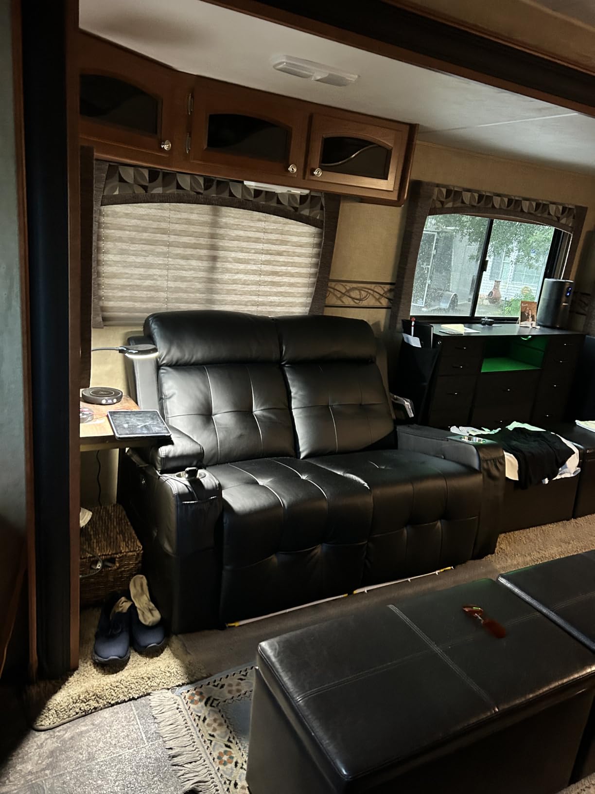 RV Loveseat Recliner Sofa, Wall Hugger Reclining RV Couch with USB customer photo 2