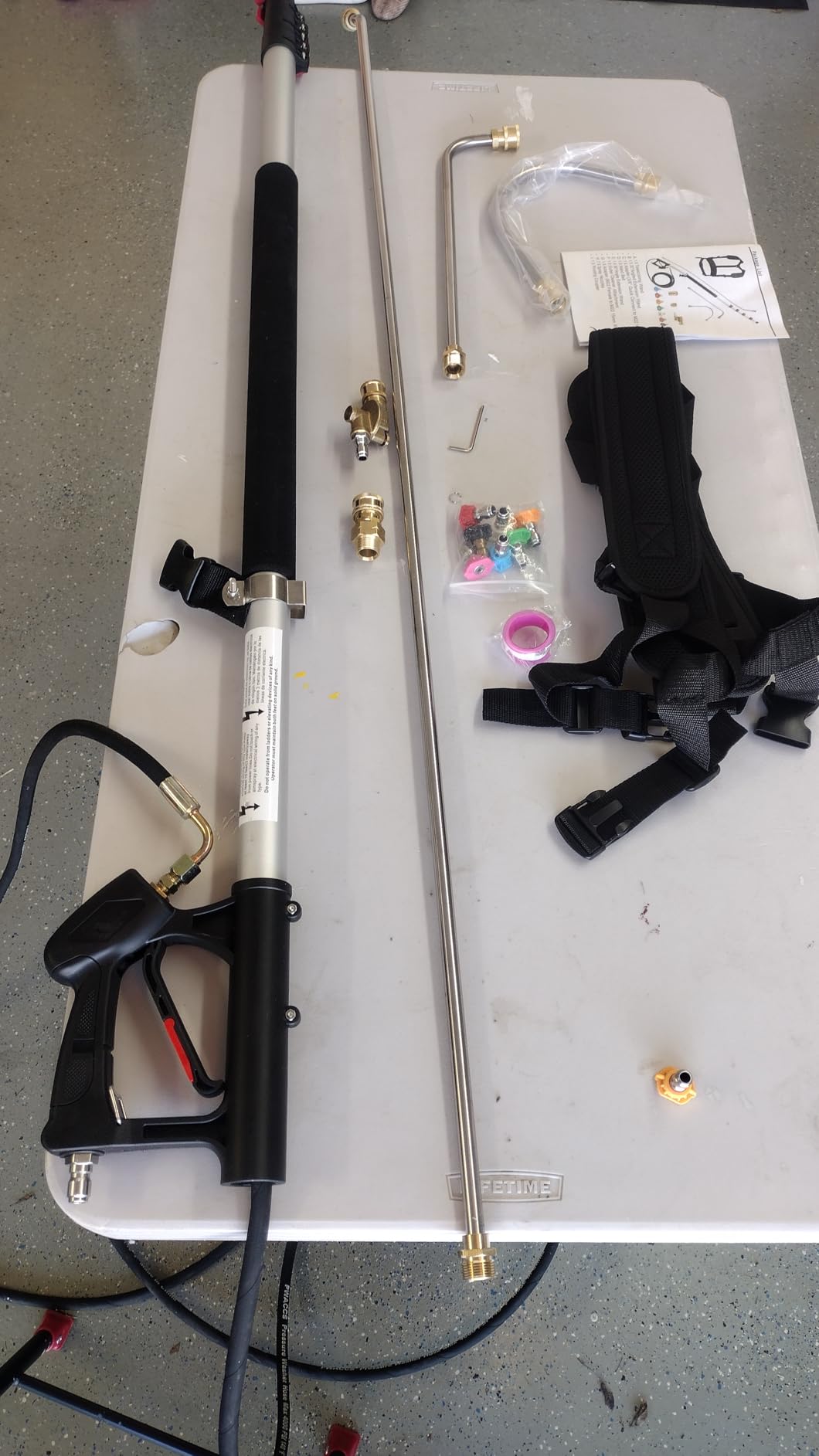 PWACCS 24FT Telescoping Wand Pressure Washer Extension for Gutter Cleaning customer photo 1