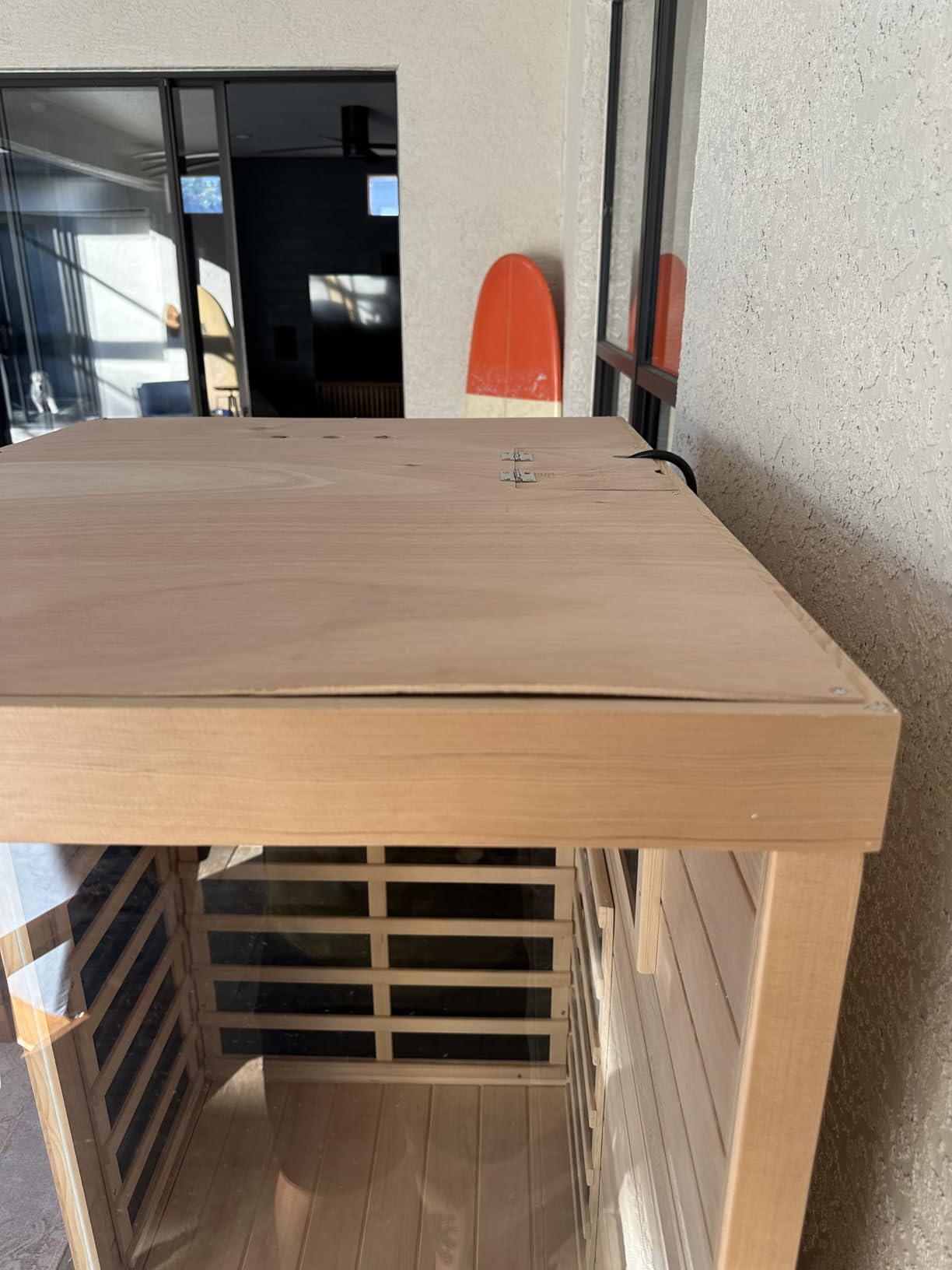 LTCCDSS Full Spectrum Outdoor Infrared Sauna 2 Person, Fir Wood Far Infrared Low EMF Sauna Room for Home, Withstand Outdoor Temp -5℉-104℉| Chromotherapys-Bluetooth Speakers customer photo 2