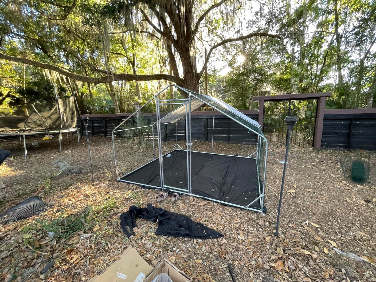 Walk in Chicken Coop with Run, Large Metal Poultry Cage for Backyard customer photo 2