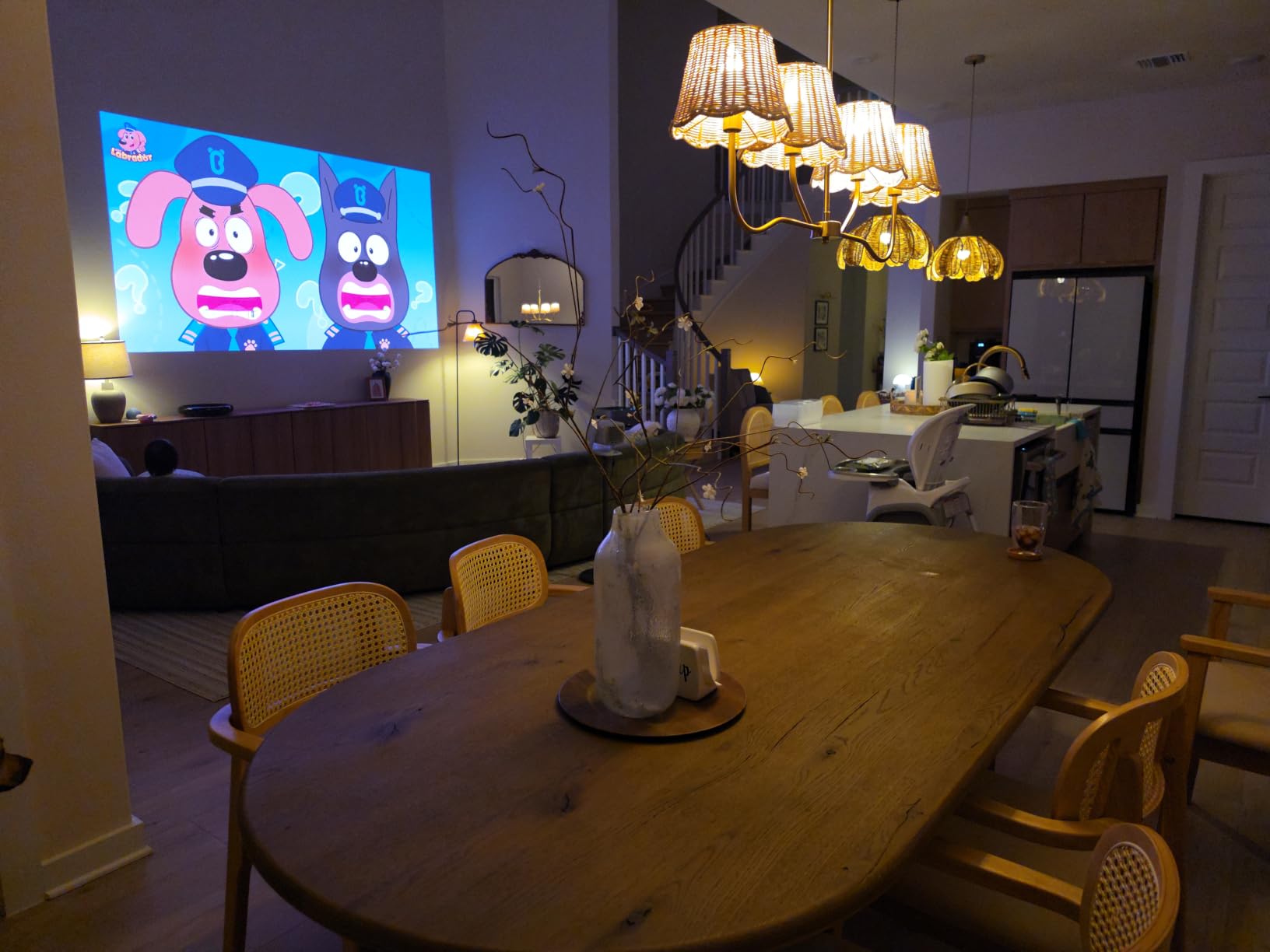 JMGO N1S 4K Upgrade Triple Laser Projector, 1700 ISO Lumens, Google TV customer photo 1
