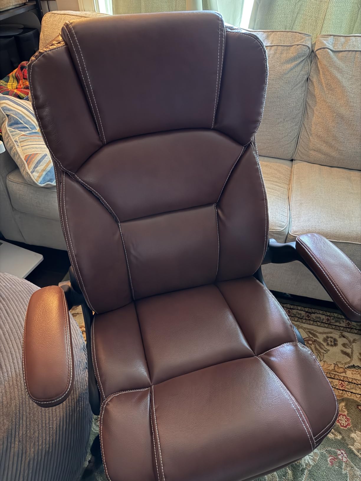 Massage Office Chair, Footrest, 6-Point Vibration, Heat, 160° Recline 400lb customer photo 1