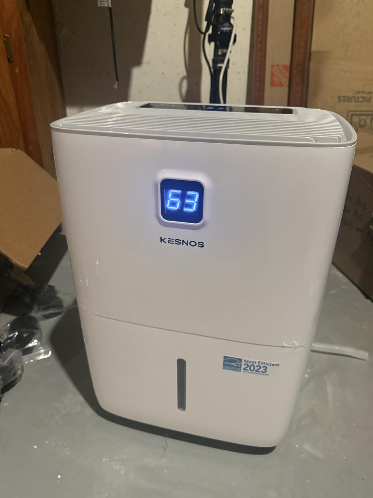Kesnos 150 Pint Dehumidifier for Basement with Drain Hose, 7,500 Sq. Ft. customer photo 1