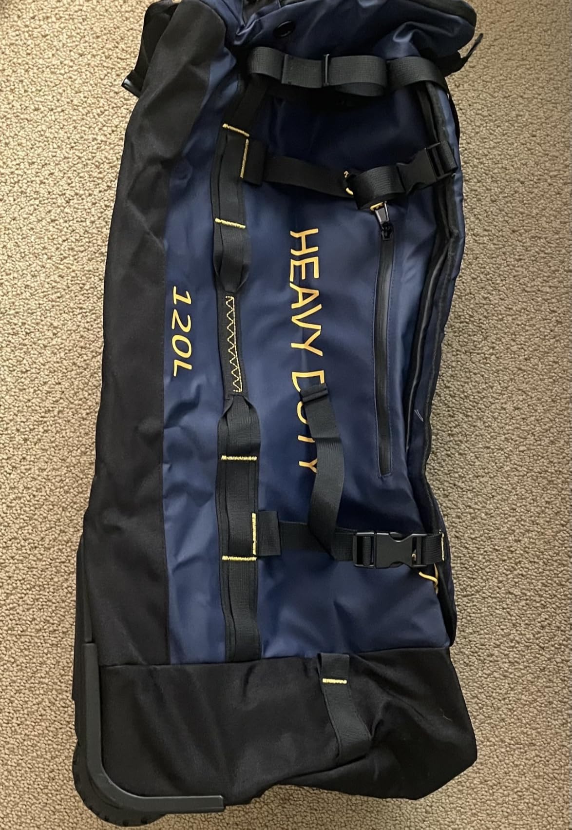 Rolling Duffle Bag with Wheels 31 Inch, 120L Large Foldable Travel Bag, Heavy-Duty Wheeled Luggage for Travel, Sports, Camping & Storage (Navy Blue) customer photo 1