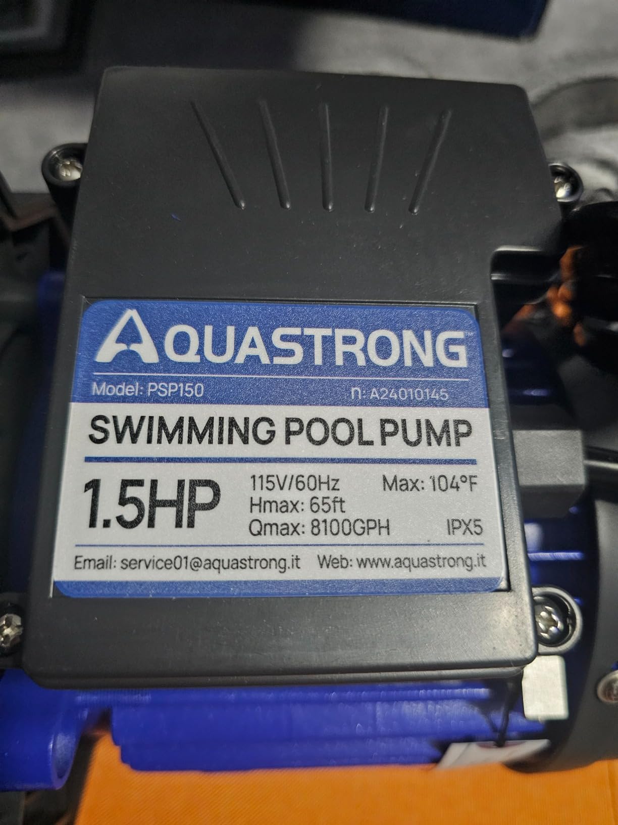 Aquastrong 2HP In/Above Ground Pool Pump, Dual Speed with Timer, 115V, 5186GPH, High Flow Self Primming Swimming Pool Pump,Black customer photo 2