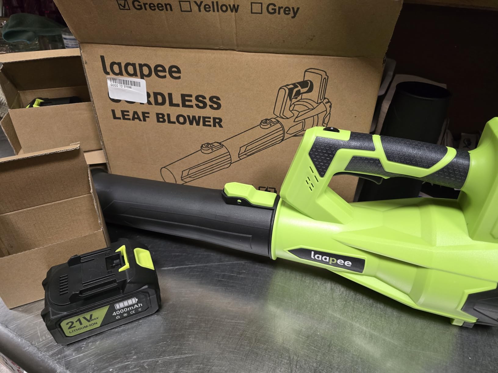 Leaf Blower Cordless 650CFM with 2x4.0Ah Battery Powered and Fast Charger customer photo 1