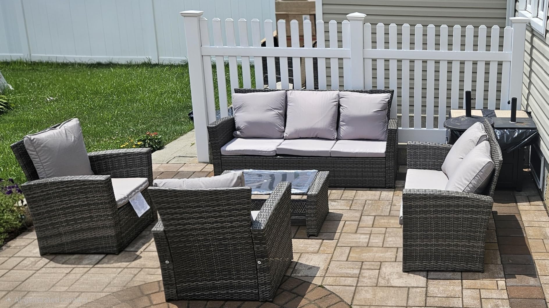 Wisteria Lane Patio Furniture Set, Wicker Outdoor Furniture for All Weather customer photo 1
