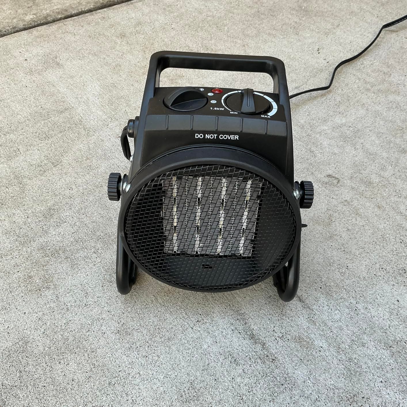 Outdoor Heater for Patio, 1500W Electirc Greenhouse Heater, Yellow customer photo 2