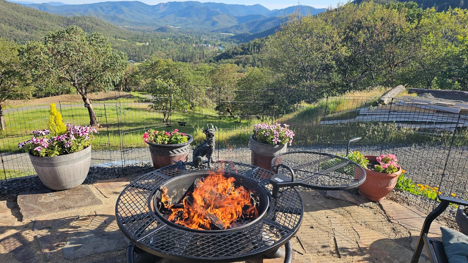 Outdoor Fire Pits for Outside Wood Burning Fire Pit with Cooking Grill customer photo 1