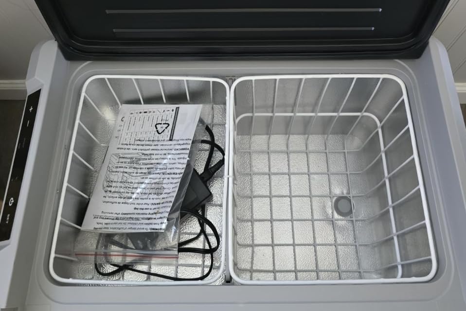 Feelfunn 12V Refrigerator 50QT Dual Zone Portable Freezer, Black customer photo 2
