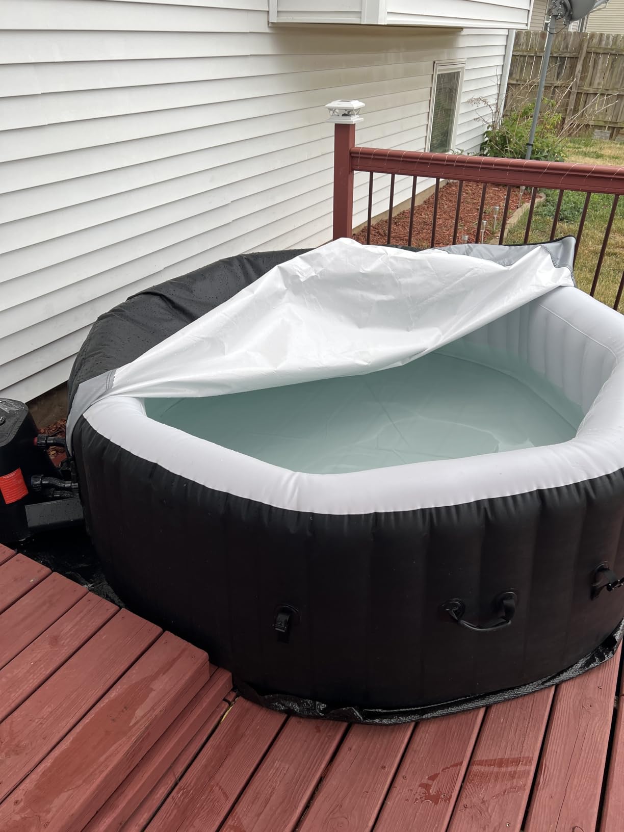 2 Person Inflatable Hot Tub, Portable Outdoor Spa with Air Jets customer photo 2