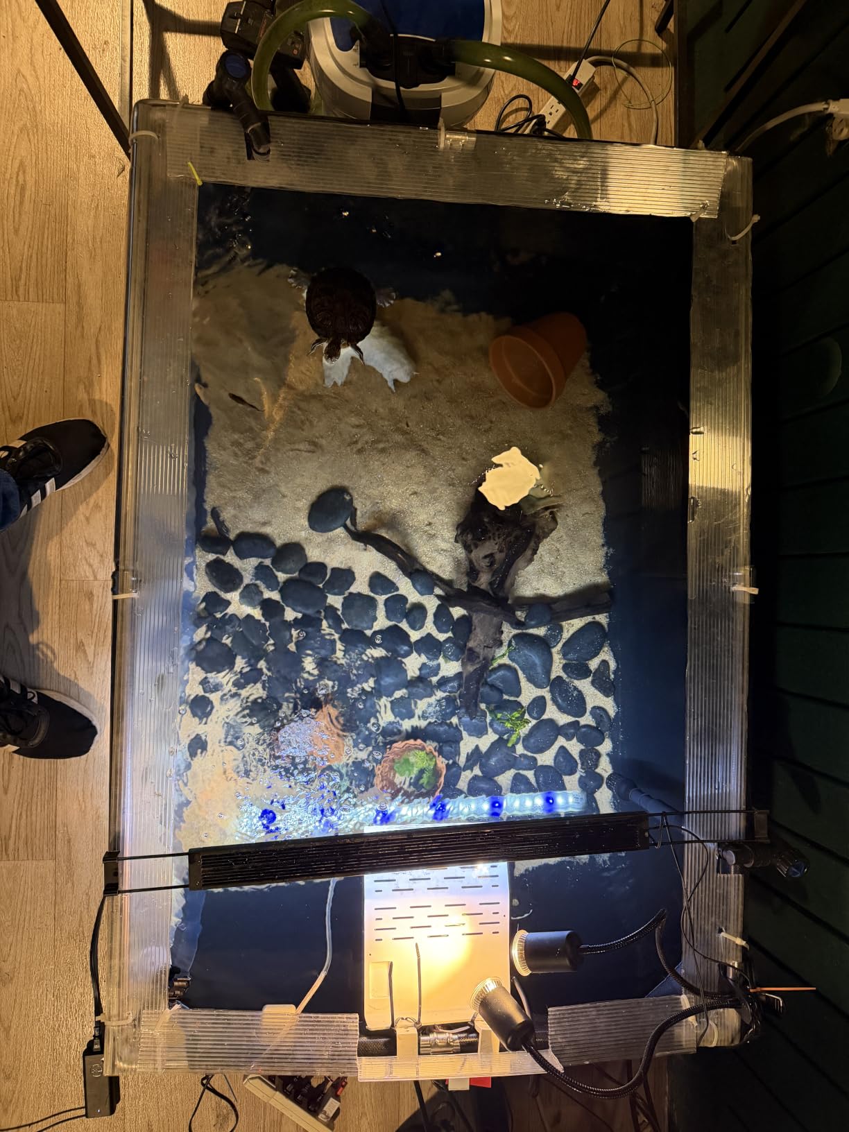 VEVOR Canvas Fish Pond 200 Gal Above Ground Fish Pond Black PVC Koi Tank customer photo 1