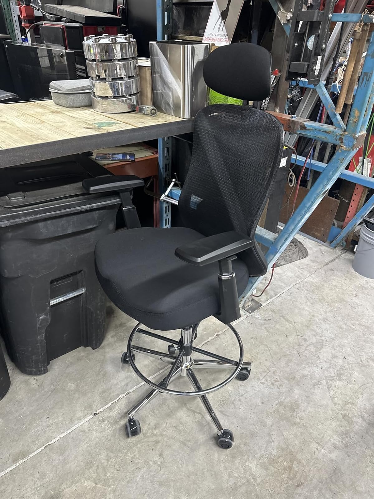 Office Chair with Foot Rest, 6-Point Vibration Massage & Heat Executive Office Chairs, Ergonomic Desk Chair for Heavy People, Big and Tall Office Chair 500LBS, Recliner with Padded Armrest, BlackGrey customer photo 1