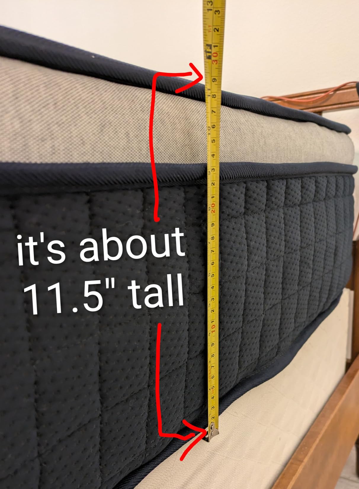 King Mattress 14 Inch Extra Firm - Lumbar & Hip Support Hybrid Mattress customer photo 2