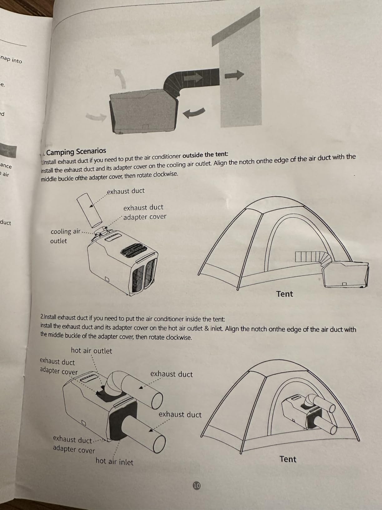 Dual Hose 6800 BTU Portable Camping Tent Air Conditioner & Heating | 5-in-1 Quiet Small AC Unit with 550W, Windowless AC for Tent, RV, Van, Car, Garage, Indoor & Outdoor Use (Ash Gray) customer photo 2