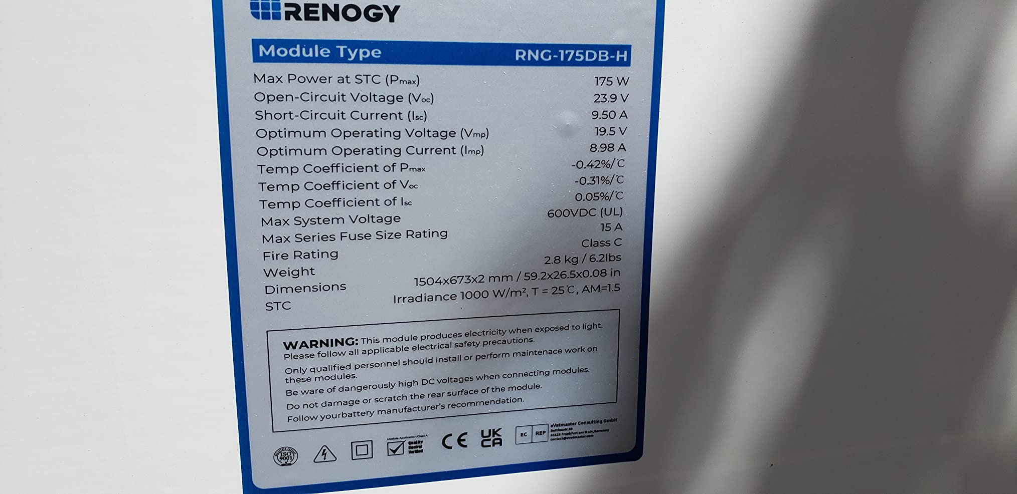 Renogy 100 Watt ShadowFlux Flexible Solar Panel, N-Type 25% High-Efficiency customer photo 1