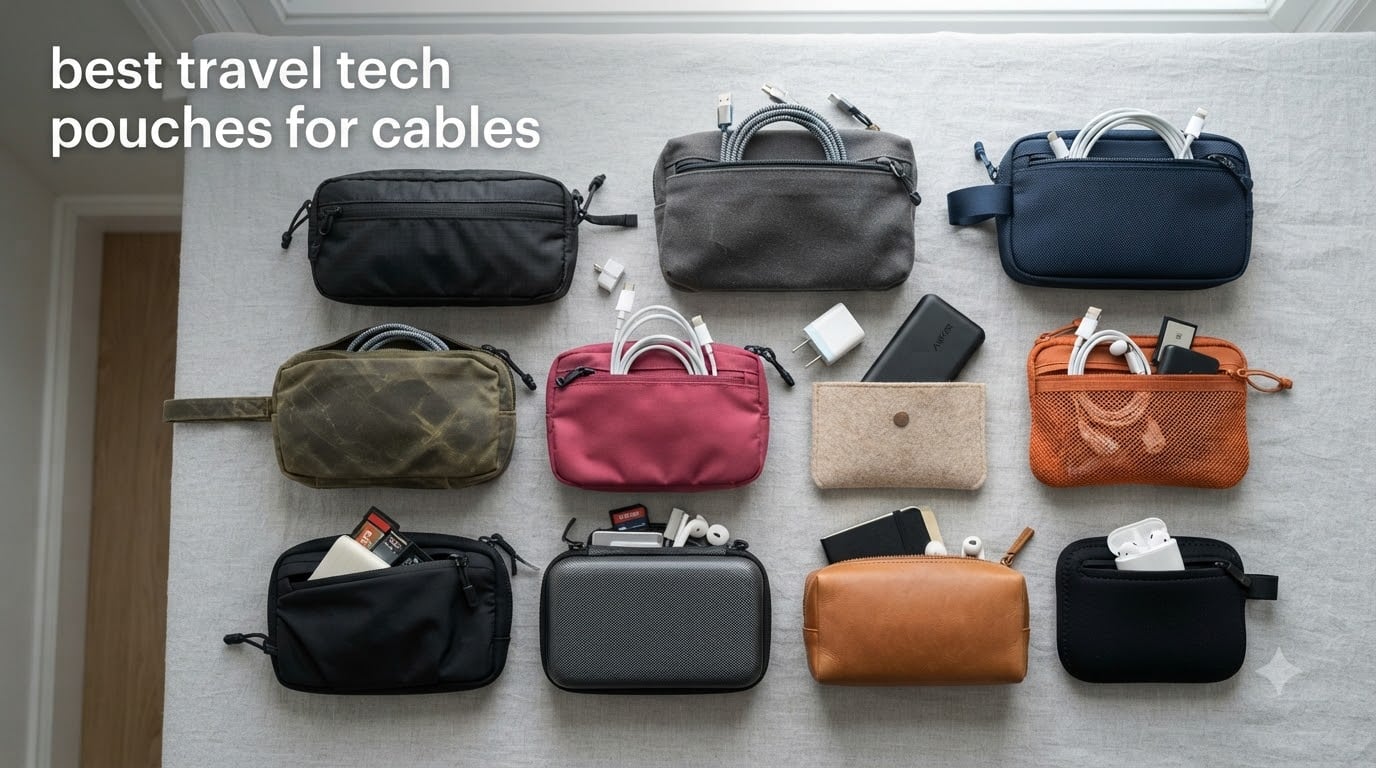 best travel tech pouches for cables