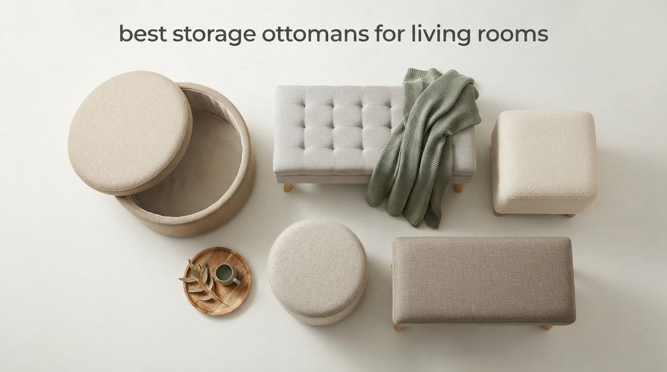 best storage ottomans for living rooms
