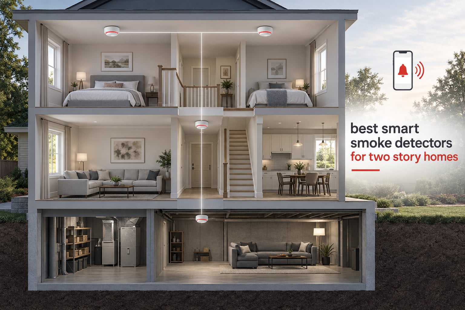 best smart smoke detectors for two story homes