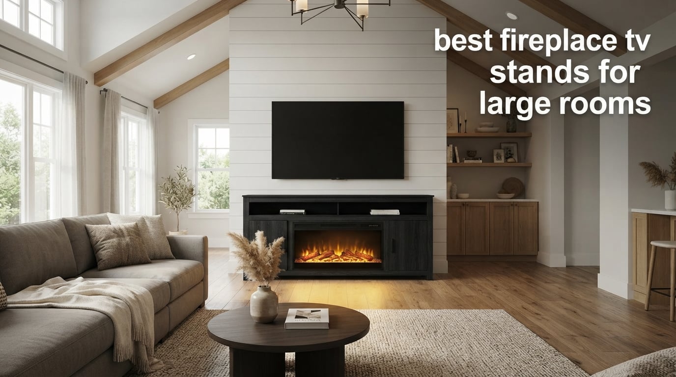 best fireplace tv stands for large rooms