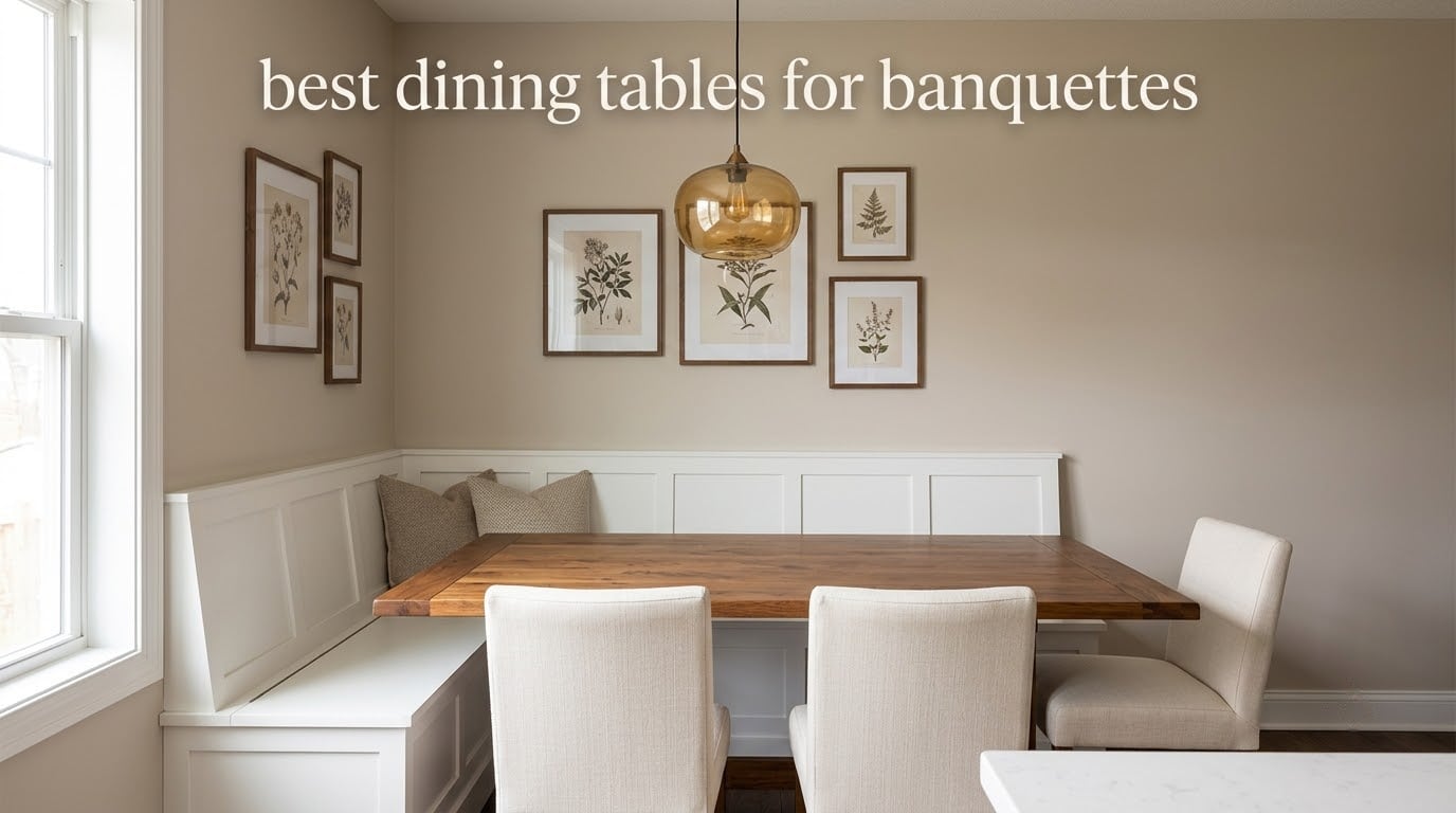 best dining tables for banquettes