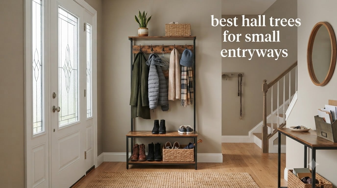 best hall trees for small entryways