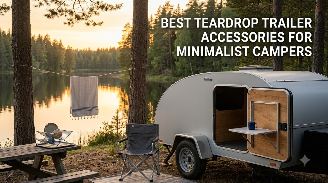 best teardrop trailer accessories for minimalist campers
