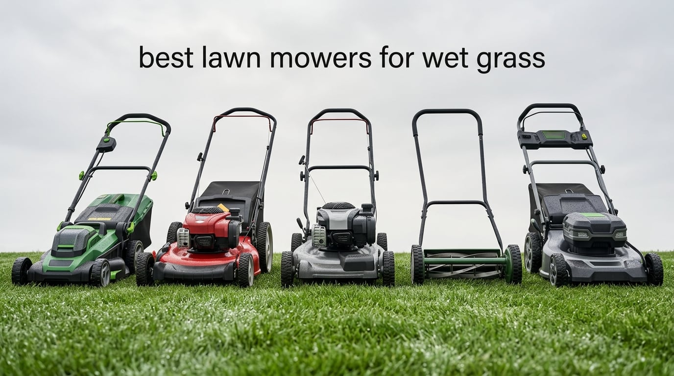 best lawn mowers for wet grass