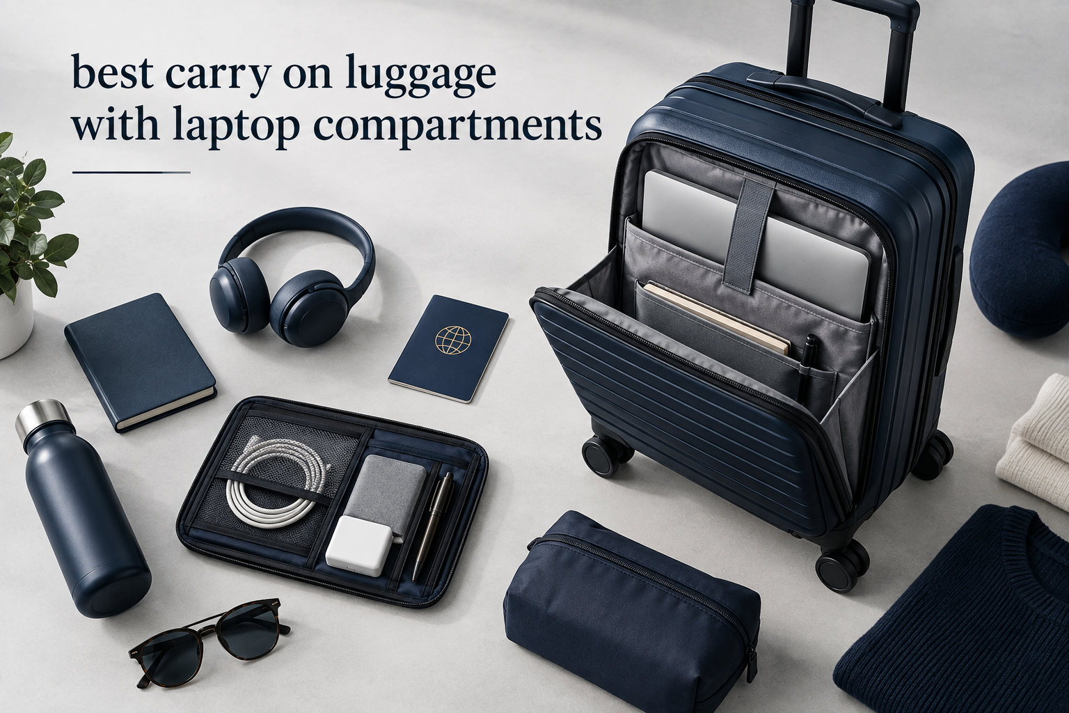 best carry on luggage with laptop compartments