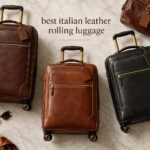 best italian leather rolling luggage