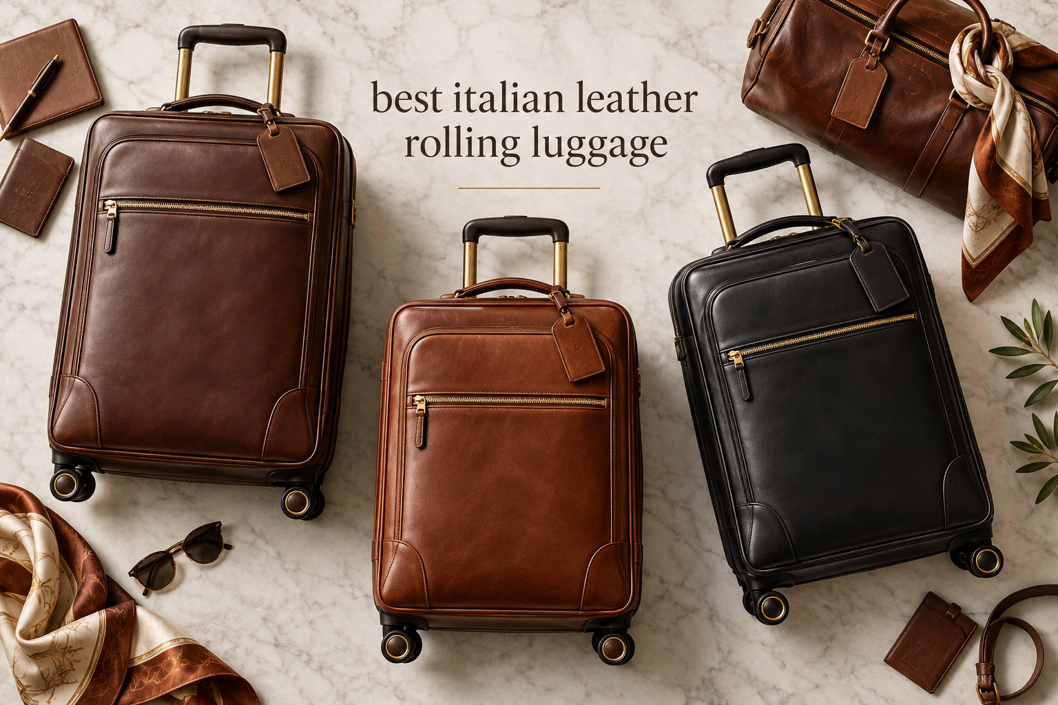 best italian leather rolling luggage