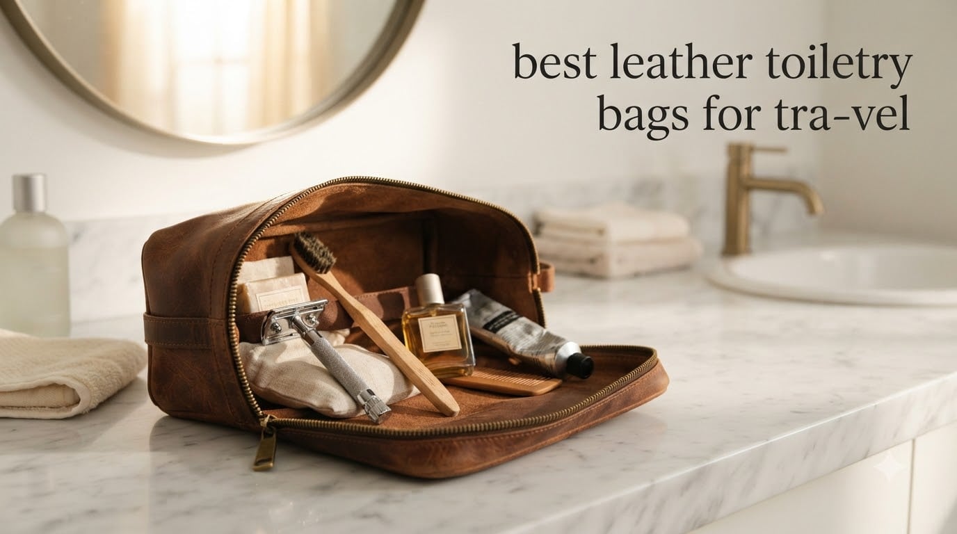 best leather toiletry bags for travel