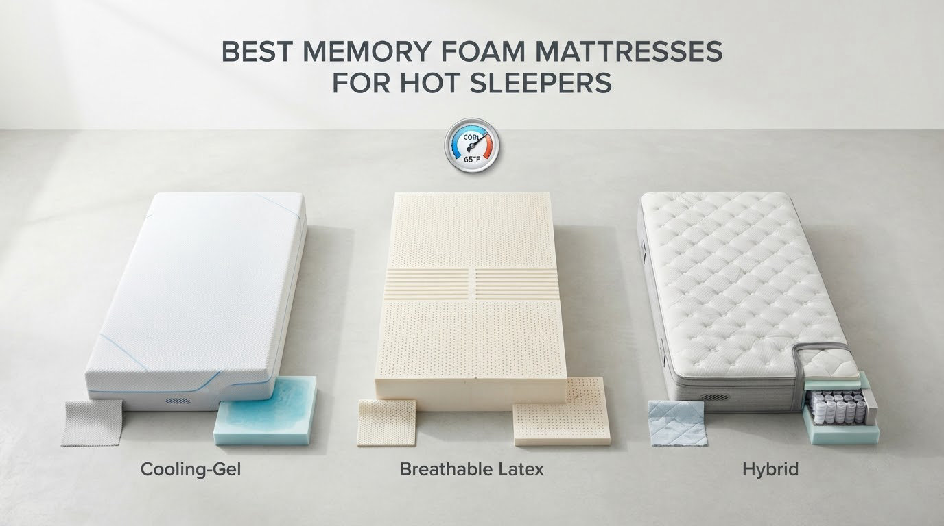 best memory foam mattresses for hot sleepers