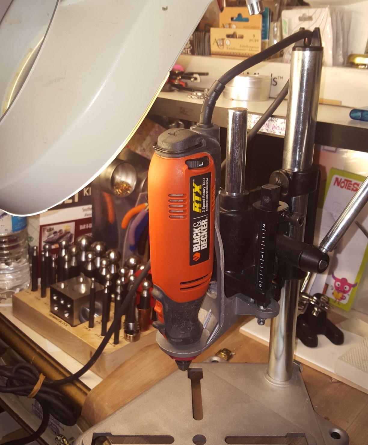 Milescraft 1097 ToolStand - Variable Speed Drill Press Stand (compatible with Dremel). Rotary Tool Not Included, Black customer photo 1
