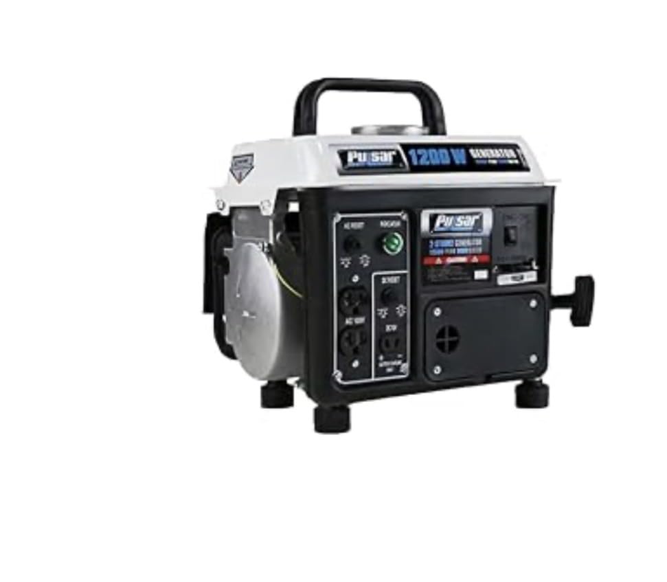 Pulsar PG1202SA 1200W Portable Generator, 900 Running Watts, 71cc 2-Cycle Engine, 40:1 Fuel Mix, 120V & 12V Outlets, Recoil Start customer photo 2