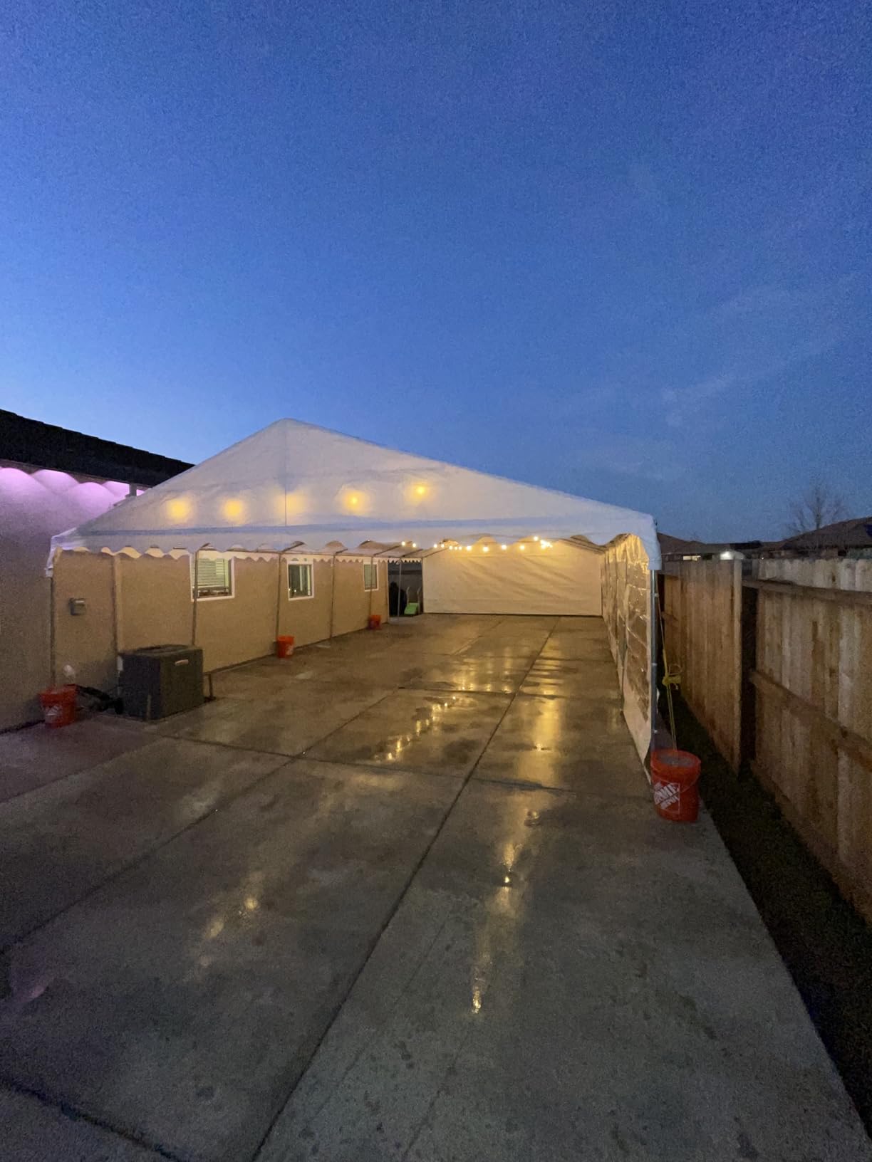 AMERICAN PHOENIX Party Tent 20x20 ft Heavy Duty Canopy Shelter for Wedding Event Fair with Fire Retardant Roof with Sidewalls and Windows White (20x20 - PE) customer photo 1