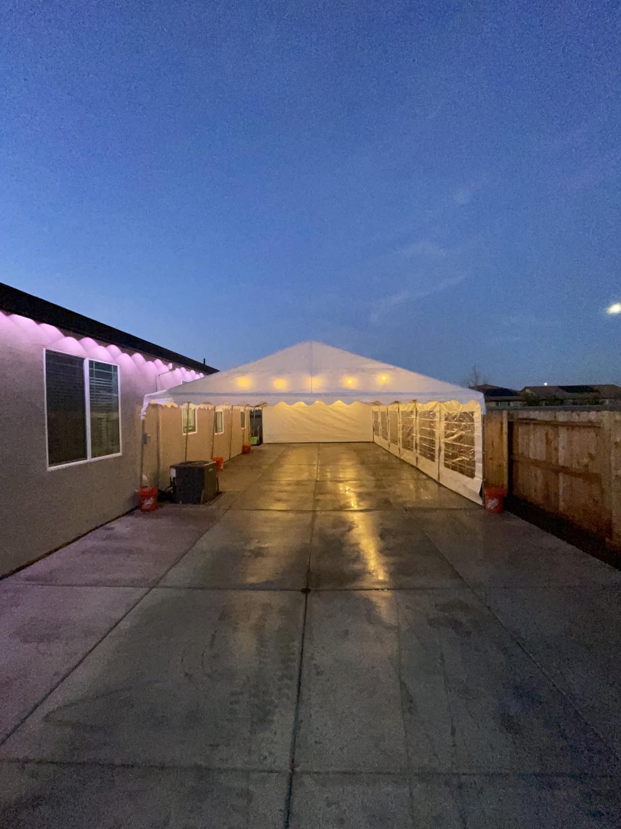 AMERICAN PHOENIX Party Tent 20x20 ft Heavy Duty Canopy Shelter for Wedding Event Fair with Fire Retardant Roof with Sidewalls and Windows White (20x20 - PE) customer photo 2