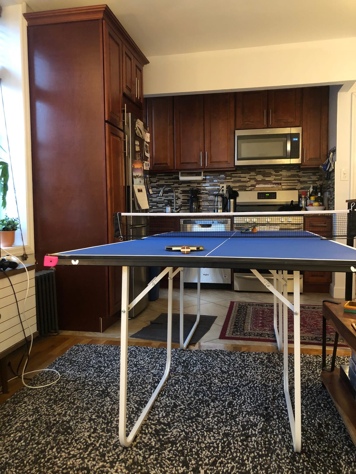 Butterfly Junior Ping Pong Table - 3/4 Size Table Tennis Table - Space Saver Game Table for Game Room - Regulation Height Ping Pong Table - Sturdy Frame - Ships Assembled with Net customer photo 2