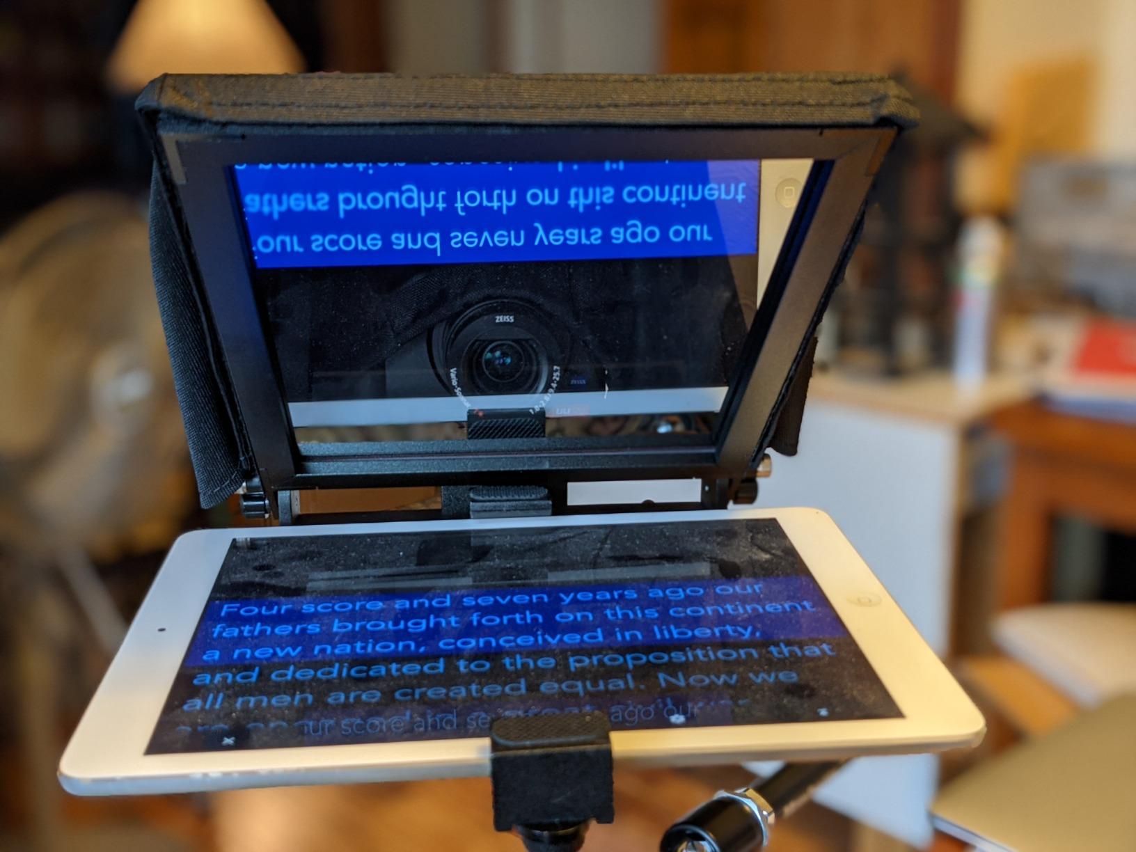 Glide Gear TMP 50 Teleprompter – For Smartphones – Carry Case, No Assembly customer photo 2