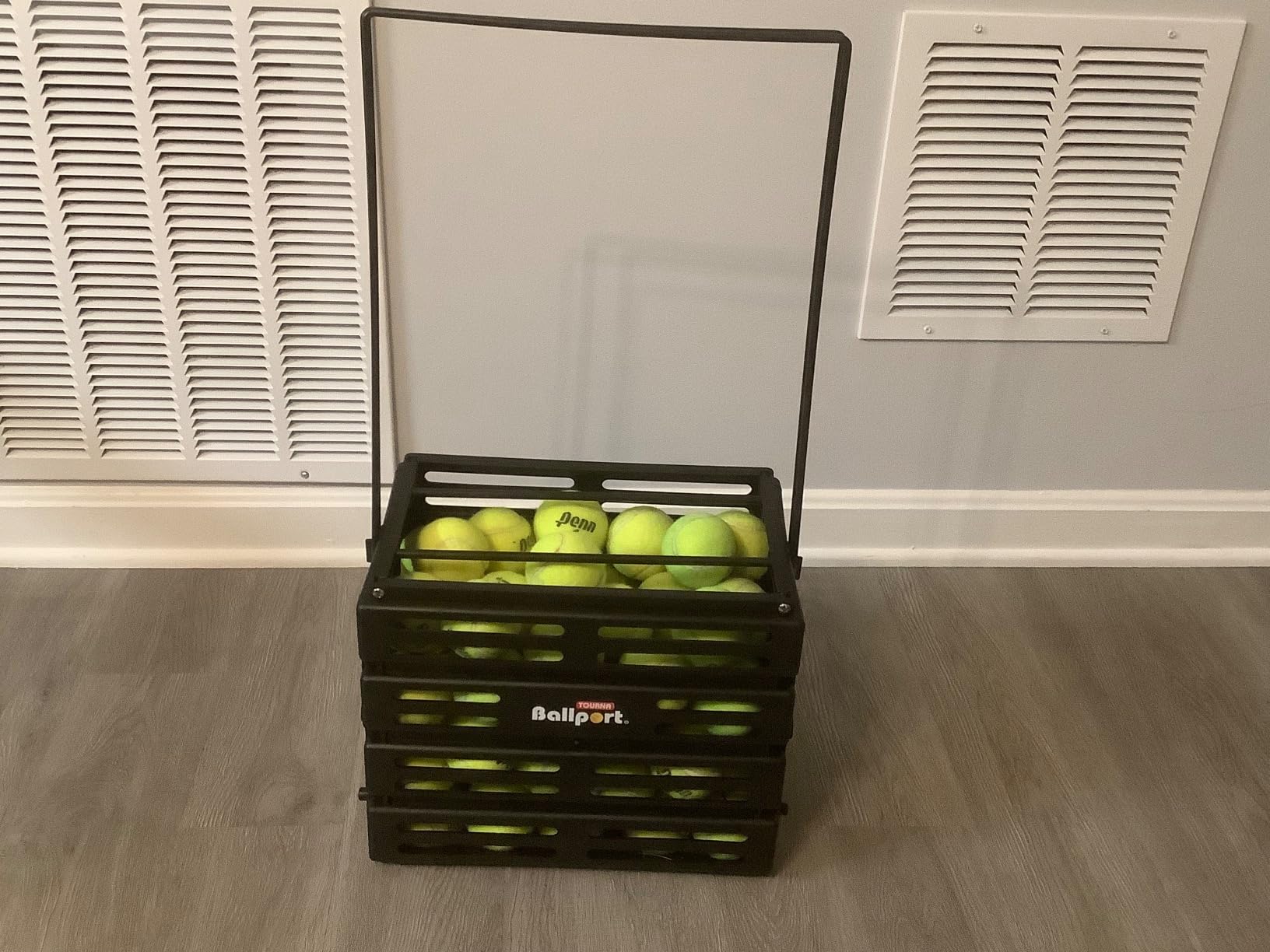 Tourna Ballport Tennis Ball Hopper Holds 80 Balls Durable and Lightweight – Red customer photo 1