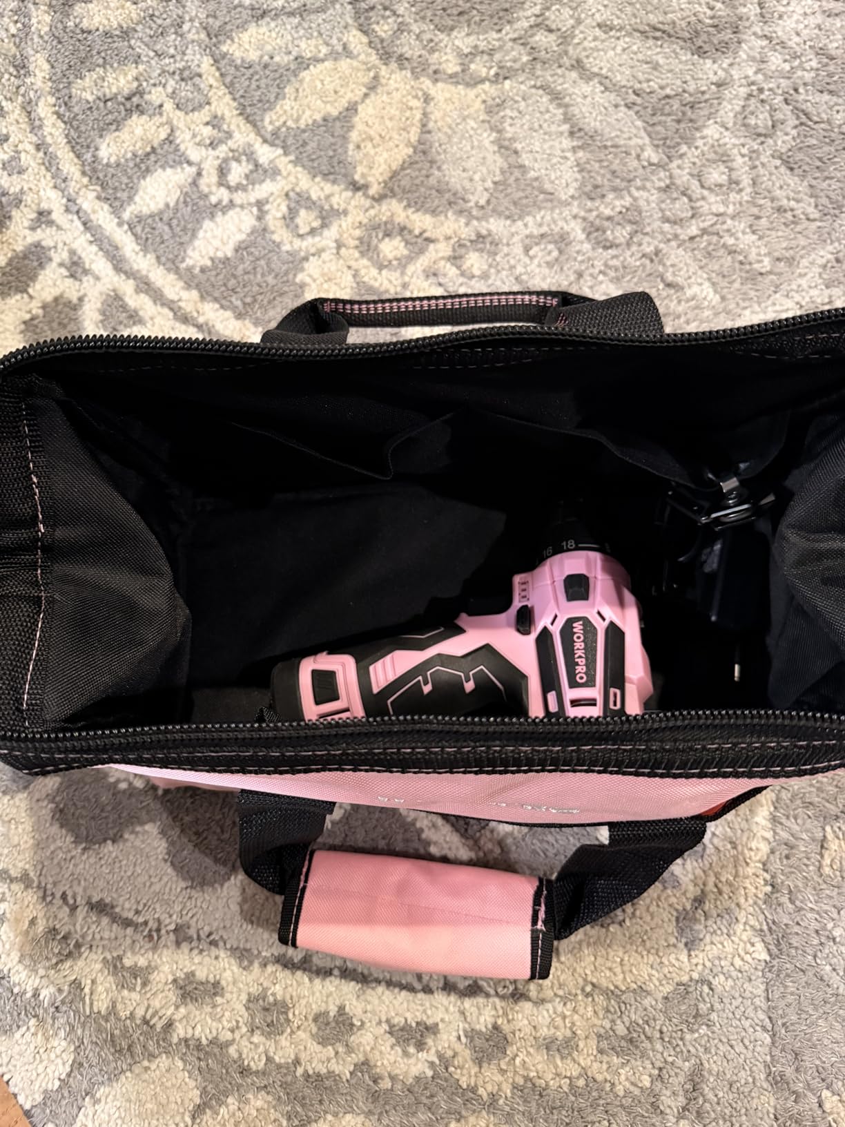 WORKPRO 13-inch Tool Bag, Wide Mouth Tool Tote with Inside Pockets customer photo 2