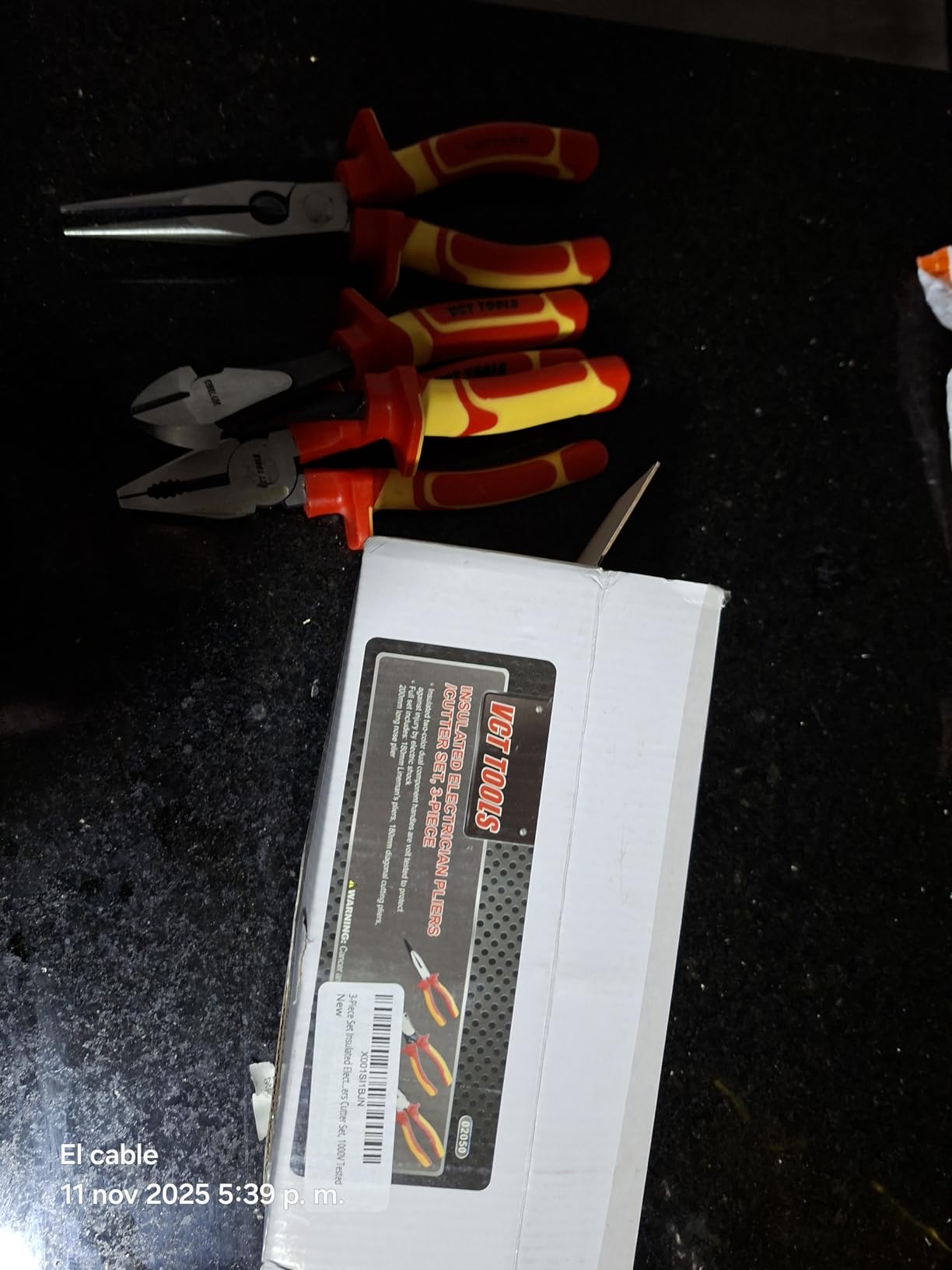 3-Piece Set Insulated Electrician Pliers Cutter Set, 1000V Tested customer photo 1