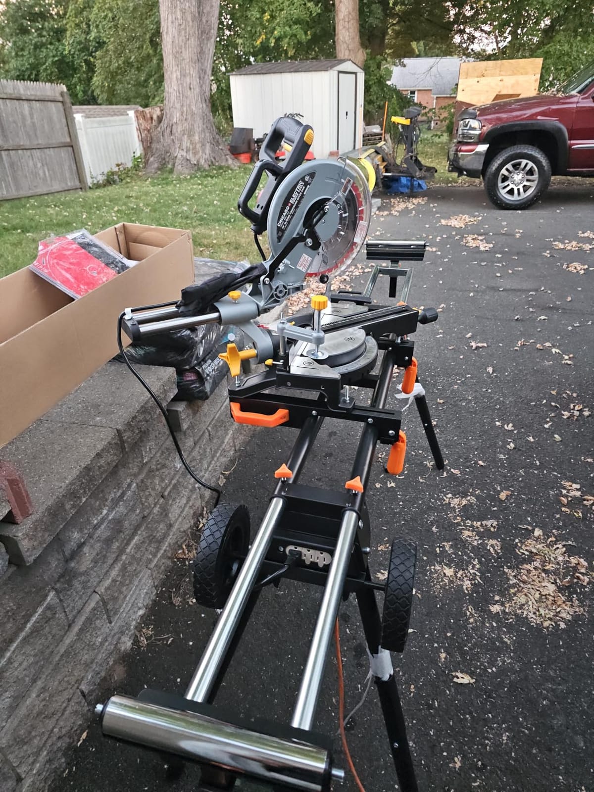WEN Miter Saw Stand, Collapsible and Rolling with 3 Onboard Outlets (MSA330) customer photo 2