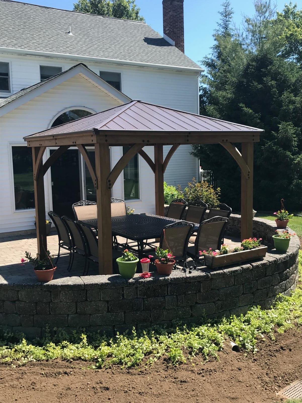 Yardistry 12 x 14 Meridian Cedar Gazebo Pavilion for Patios, Decks, Garden, Backyard, Durable, Aluminum Roof customer photo 2