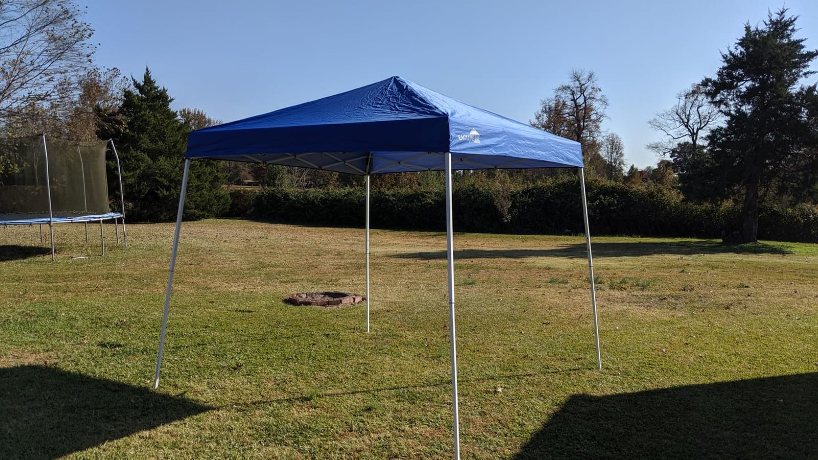 EAGLE PEAK 10x10 Slant Leg Pop Up Canopy Tent, Blue customer photo 2