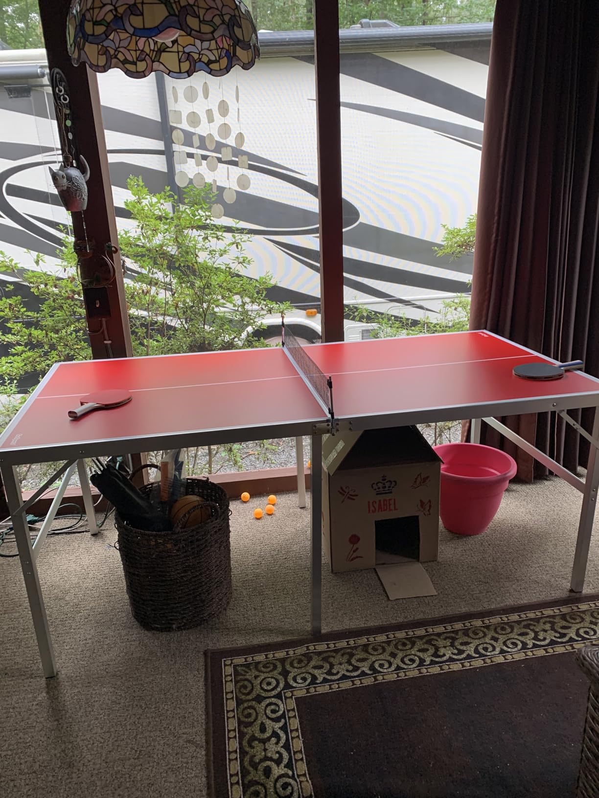 GoSports Mid-Size Table Tennis Game Set - Red or Blue - Indoor/Outdoor Portable Table Tennis Game with Net, 2 Table Tennis Paddles and 4 Balls customer photo 2